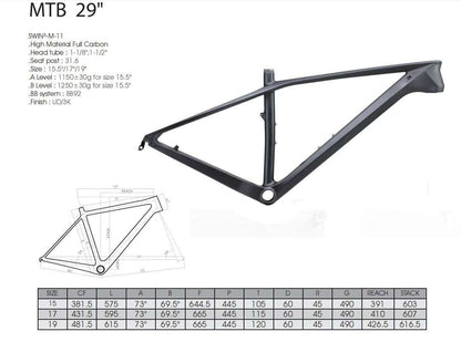 RINOS Gaia2.0 Karbonové horské kolo MTB  Shimano Deore 12 rychlostí Hardtail Rockshox