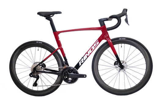 RINOS karbon silniční kolo Odin7.1 Shimano Ultegra Di2 Červená XS s karbonovými koly – 24 rychlostí