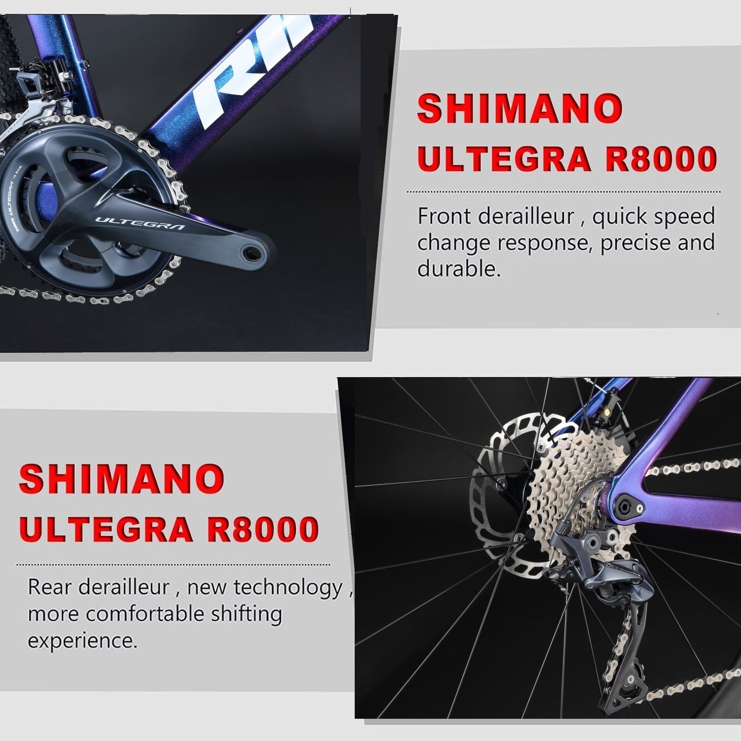 RINOS Odin5.0 Karbonové silniční kolo 700C Shimano Ultegra R8000 22 převodů