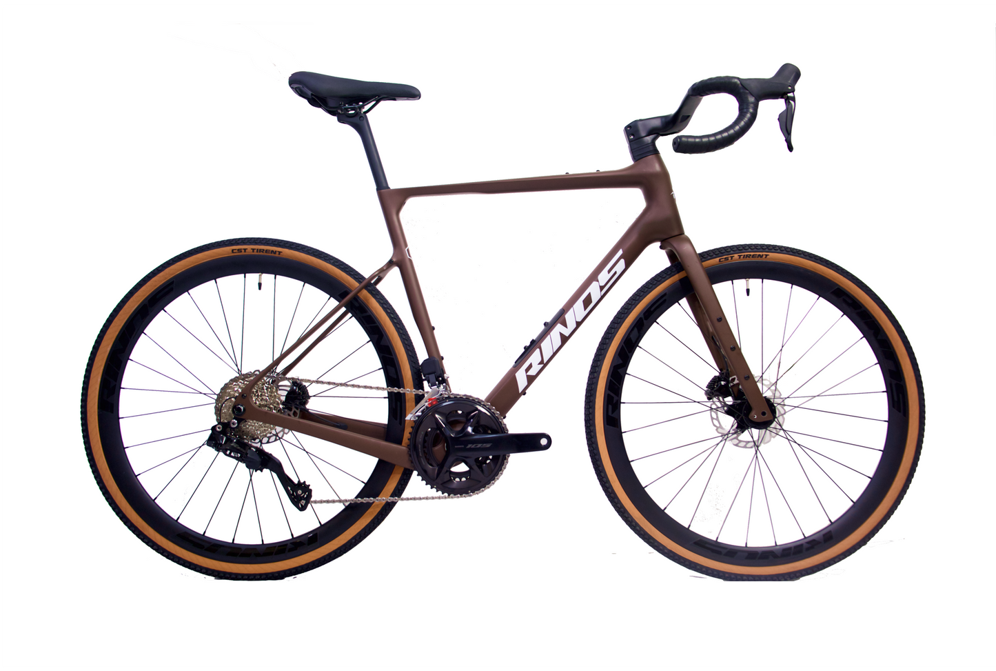 RINOS Karbon Gravel Sandman8.0 Shimano 105 Di2 Káva