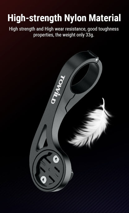 TOWILD AS90 prodlužovací držák svítilny na řídítka jízdního kola pro světlo na cyklistický počítač a GoPro GARMIN XOSS iGPSport