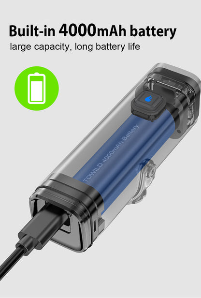 Světlo na kolo TOWILD CL1000 pro noční ježdění Kompatibilní s držákem Garmin/GoPro Mount 1000 Lumen Bright Cycle Light 4000mAh Baterie Vodotěsné světlo na kolo pro dojíždějící