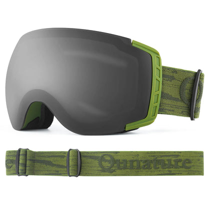 Qunature lyžařské brýle, snowboardové brýle, antifog UV400 dámské/mužské pro nositele brýlí