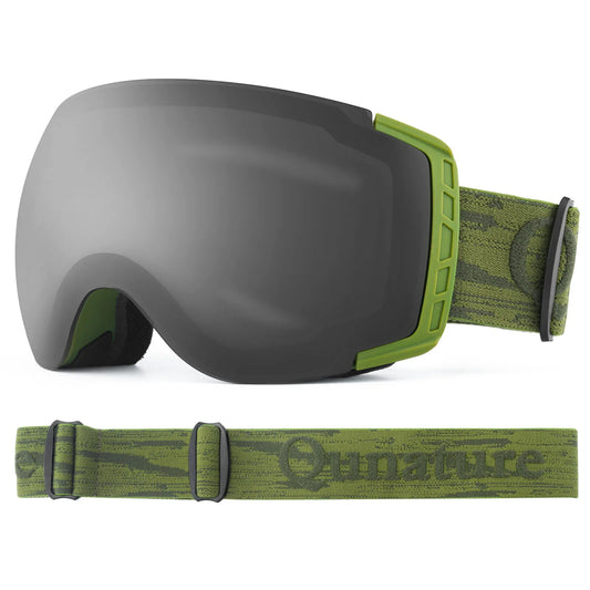 Qunature lyžařské brýle, snowboardové brýle, antifog UV400 dámské/mužské pro nositele brýlí