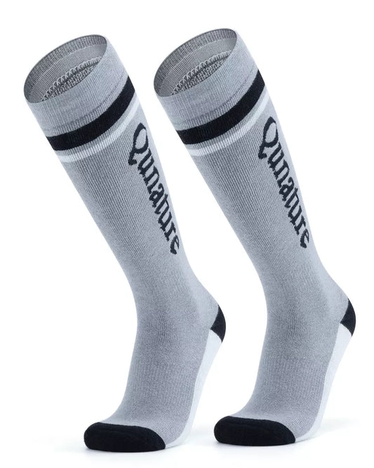 Qunature 1 pár lyžařských ponožek, unisex lyžařské ponožky pro lyžování, snowboarding, zimní sporty