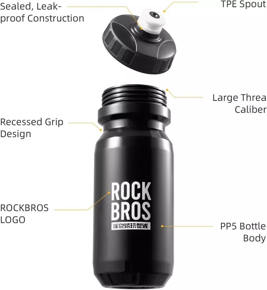 ROCKBROS Cyklistická láhev na vodu 600ml láhev na pití Cyklovací láhev na vodu