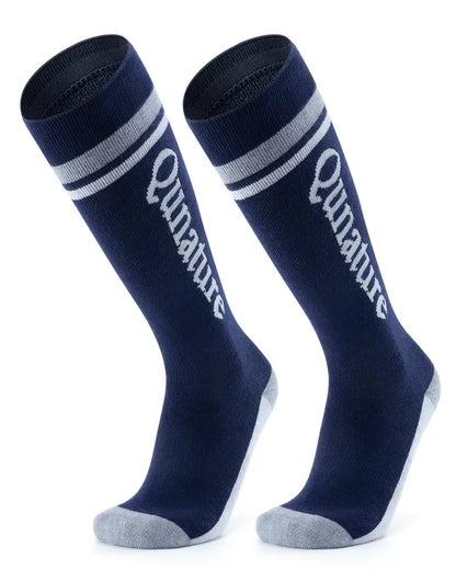 Qunature 1 pár lyžařských ponožek, unisex lyžařské ponožky pro lyžování, snowboarding, zimní sporty