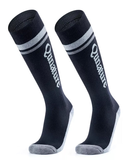 Qunature 1 pár lyžařských ponožek, unisex lyžařské ponožky pro lyžování, snowboarding, zimní sporty