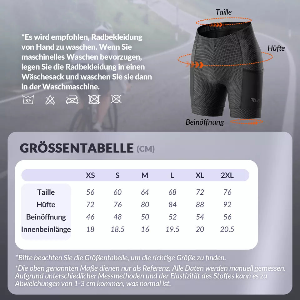 Cyklistické šortky ROCKBROS TVI dámské cyklistické šortky 4D vycpané cyklistické šortky krátké legíny