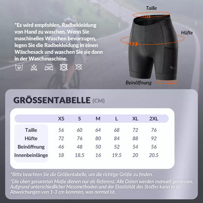 Cyklistické šortky ROCKBROS TVI dámské cyklistické šortky 4D vycpané cyklistické šortky krátké legíny