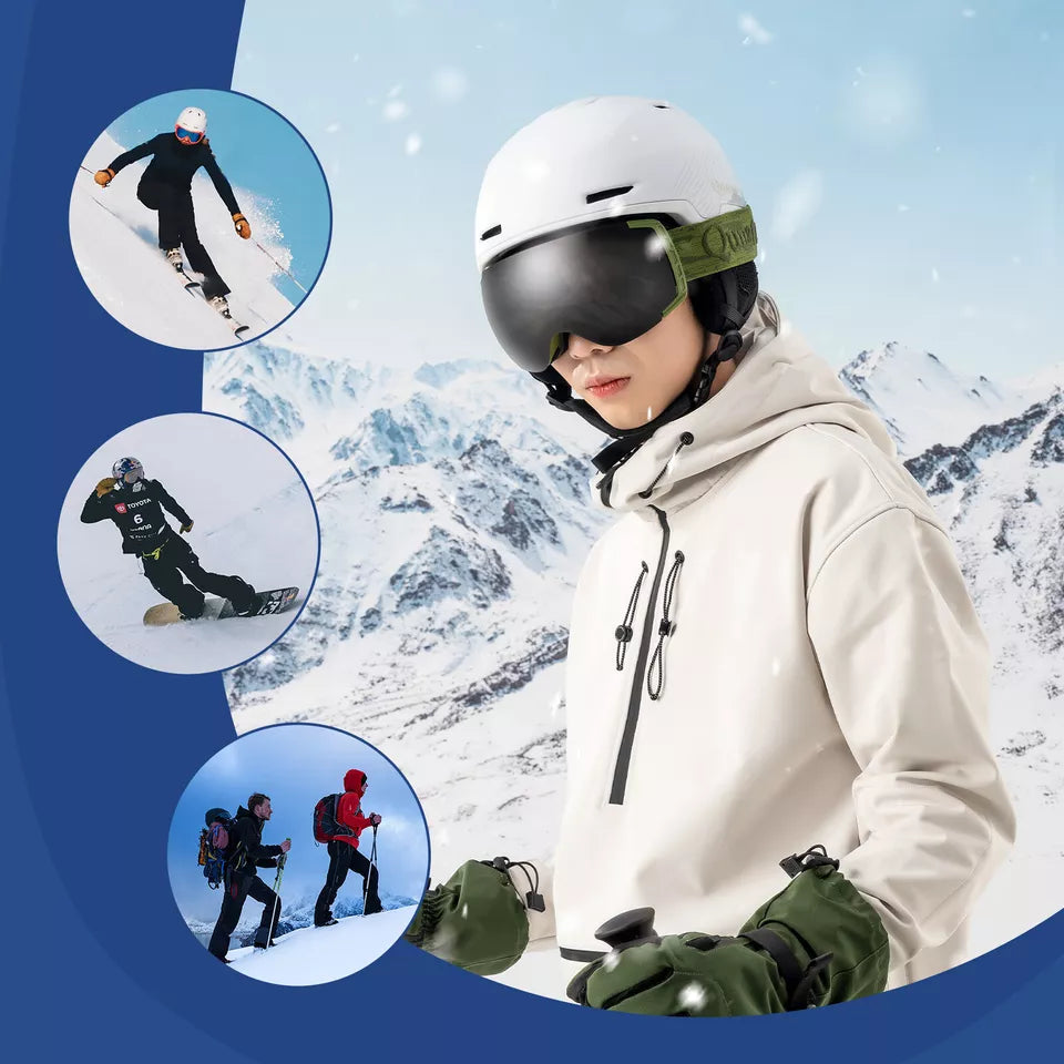 Qunature lyžařské brýle, snowboardové brýle, antifog UV400 dámské/mužské pro nositele brýlí