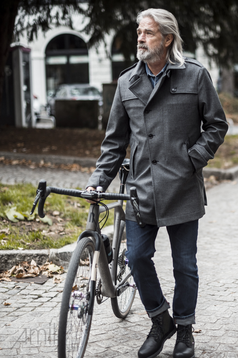 Pánský Cyklistický kabát Amity Franz c_change anthra