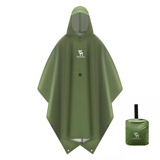 Qunature Outdoors Multifunkční Rain Poncho Cyklistické Rain Cape Rain Poncho