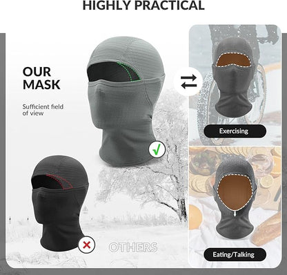 Qunature Balaclava Zimní lyžařská maska Balaclava Lyžařská Motocyklová maska Ženy/Muži Hřejivá větruodolná Prodyšná kukla pro outdoorové sporty Lyžování Snowboarding Cyklistika