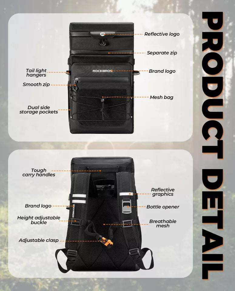 ROCKBROS Odnímatelný batoh Multifunkční batoh 3,5+14L Outdoor Travel