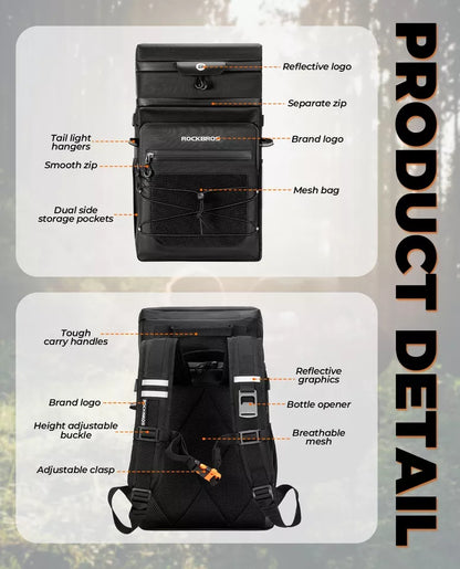 ROCKBROS Odnímatelný batoh Multifunkční batoh 3,5+14L Outdoor Travel