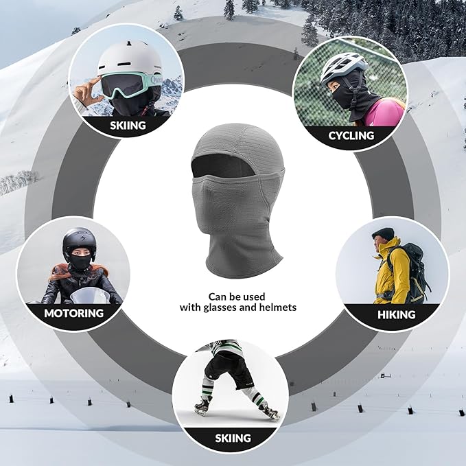Qunature Balaclava Zimní lyžařská maska Balaclava Lyžařská Motocyklová maska Ženy/Muži Hřejivá větruodolná Prodyšná kukla pro outdoorové sporty Lyžování Snowboarding Cyklistika