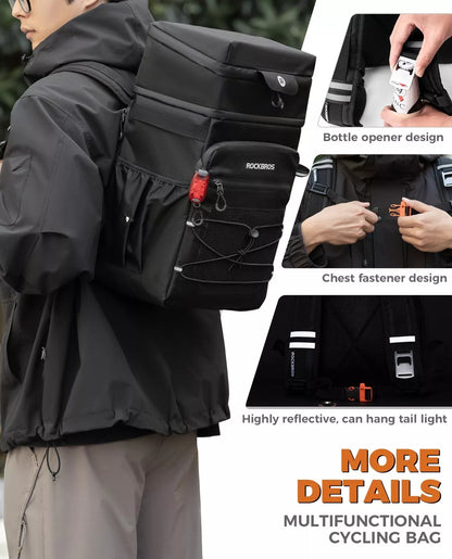 ROCKBROS Odnímatelný batoh Multifunkční batoh 3,5+14L Outdoor Travel