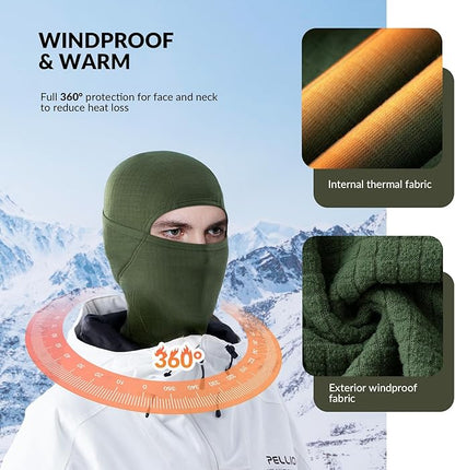 Qunature Balaclava Zimní lyžařská maska Balaclava Lyžařská Motocyklová maska Ženy/Muži Hřejivá větruodolná Prodyšná kukla pro outdoorové sporty Lyžování Snowboarding Cyklistika