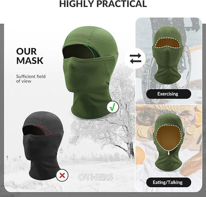 Qunature Balaclava Zimní lyžařská maska Balaclava Lyžařská Motocyklová maska Ženy/Muži Hřejivá větruodolná Prodyšná kukla pro outdoorové sporty Lyžování Snowboarding Cyklistika
