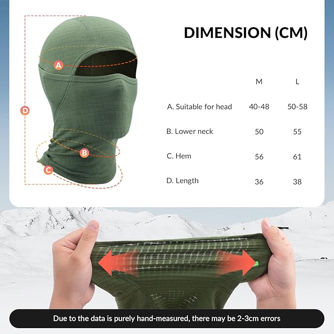 Qunature Balaclava Zimní lyžařská maska Balaclava Lyžařská Motocyklová maska Ženy/Muži Hřejivá větruodolná Prodyšná kukla pro outdoorové sporty Lyžování Snowboarding Cyklistika