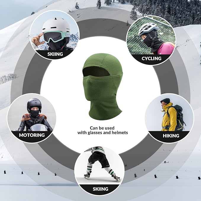 Qunature Balaclava Zimní lyžařská maska Balaclava Lyžařská Motocyklová maska Ženy/Muži Hřejivá větruodolná Prodyšná kukla pro outdoorové sporty Lyžování Snowboarding Cyklistika