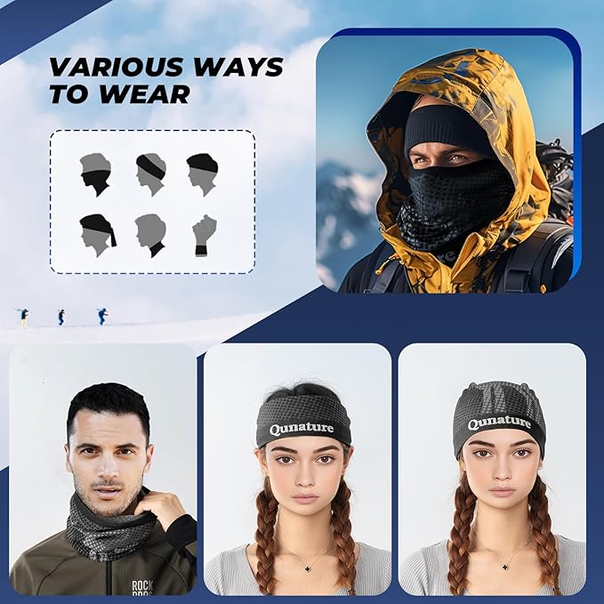 Qunature multifunkční šátek Tube šátek Zimní šátek na krk Větruodolný Elastický prodyšný šíje Teplejší Ženy a muži pro outdoorové sporty Lyžování Běh Cyklistika Turistika