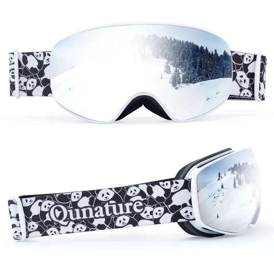 Lyžařské brýle Qunature, brýle na snowboard pro děti i dospělé, kteří nosí brýle, proti zamlžování