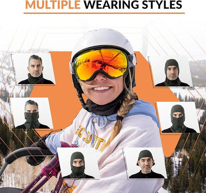 Qunature Balaclava Balaclava Zimní lyžařská maska Větruodolná Prodyšná maska na obličej M/L pro outdoorové sporty Lyžování Cyklistika Snowboarding Motocykl ženy/muži