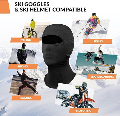 Qunature Balaclava Balaclava Zimní lyžařská maska Větruodolná Prodyšná maska na obličej M/L pro outdoorové sporty Lyžování Cyklistika Snowboarding Motocykl ženy/muži