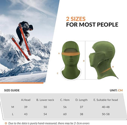 Qunature Balaclava Balaclava Zimní lyžařská maska Větruodolná Prodyšná maska na obličej M/L pro outdoorové sporty Lyžování Cyklistika Snowboarding Motocykl ženy/muži