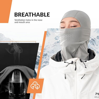 Qunature Balaclava Balaclava Zimní lyžařská maska Větruodolná Prodyšná maska na obličej M/L pro outdoorové sporty Lyžování Cyklistika Snowboarding Motocykl ženy/muži