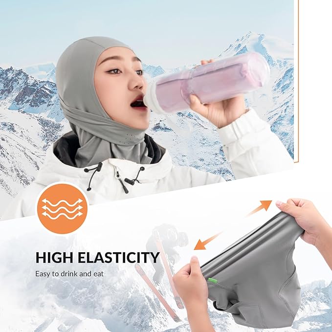 Qunature Balaclava Balaclava Zimní lyžařská maska Větruodolná Prodyšná maska na obličej M/L pro outdoorové sporty Lyžování Cyklistika Snowboarding Motocykl ženy/muži
