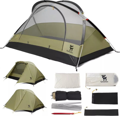 Quanature Campingový stan pro 2 osoby Batoh Tent Vodotěsný stan s X-Structure