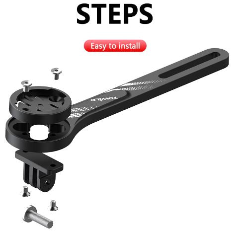 TOWILD Integrovaný prodlužovací držák pro cyklopočítač světlo a GoPro