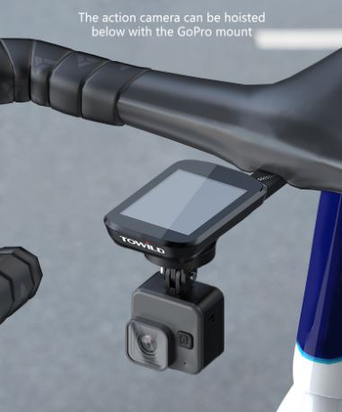 TOWILD Integrovaný prodlužovací držák pro cyklopočítač světlo a GoPro