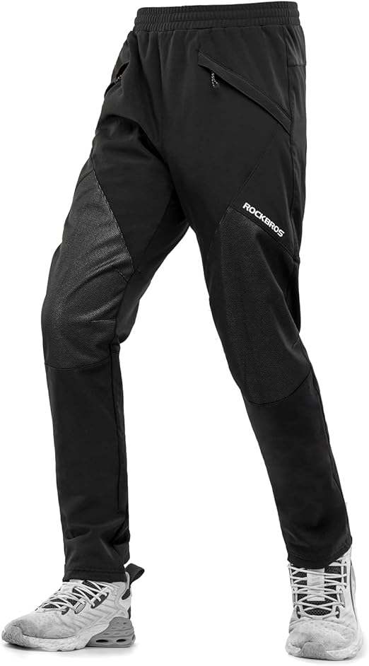 Zimní pánské cyklistické kalhoty ROCKBROS, větruodolné zateplené cyklistické kalhoty M-4XL