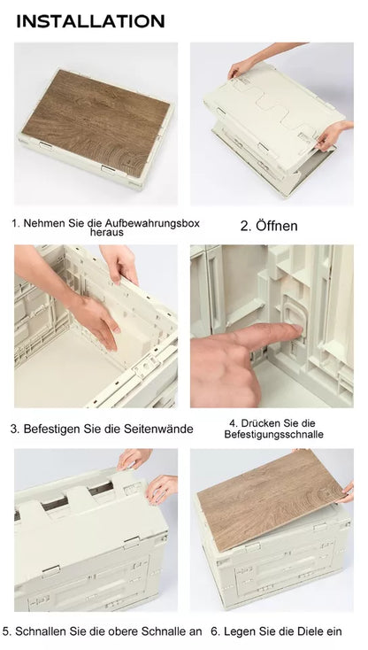 Qunature Camping Box Skládací organizér Camping Box Úložný box 26/55/60L