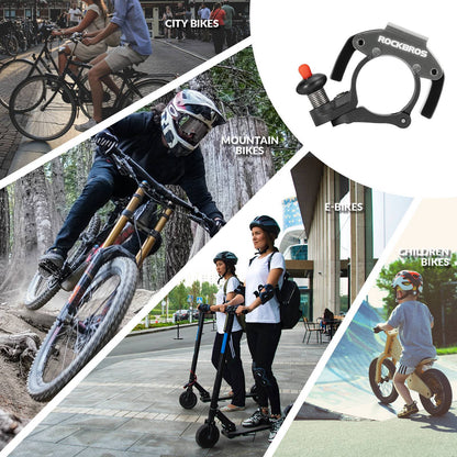 Zvonek na kolo, hlasitý 100 dB, inovativní mini zvonek na kolo, ROCKBROS