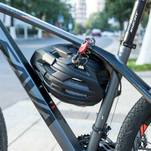 Zámek na přilbu ROCKBROS Mini na kolo Motocyklový zámek Lankový zámek Kombinovaný zámek