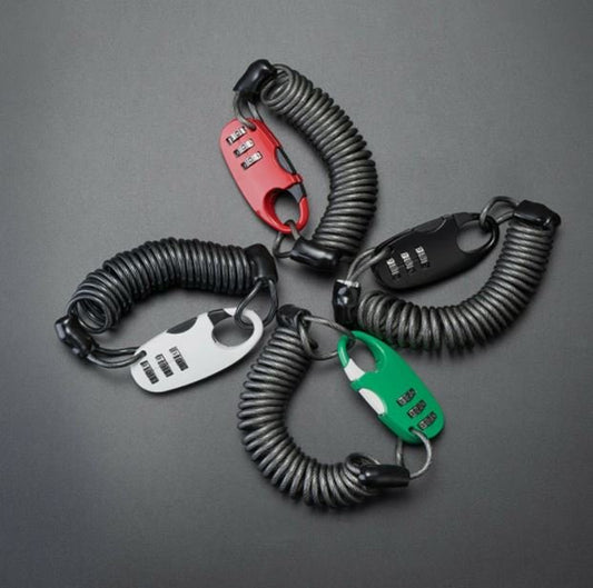 Zámek na přilbu ROCKBROS Mini na kolo Motocyklový zámek Lankový zámek Kombinovaný zámek
