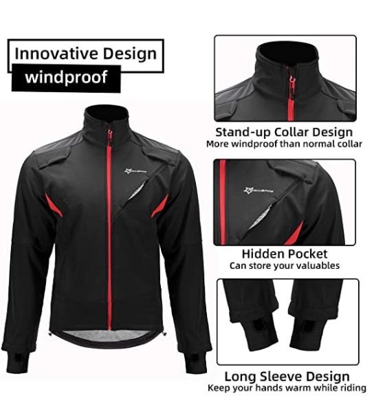 ROCKBROS YPW021 zimní bunda pánská cyklistická bunda nepromokavá větrovka M-4XL
