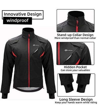 ROCKBROS YPW021 zimní bunda pánská cyklistická bunda nepromokavá větrovka M-4XL