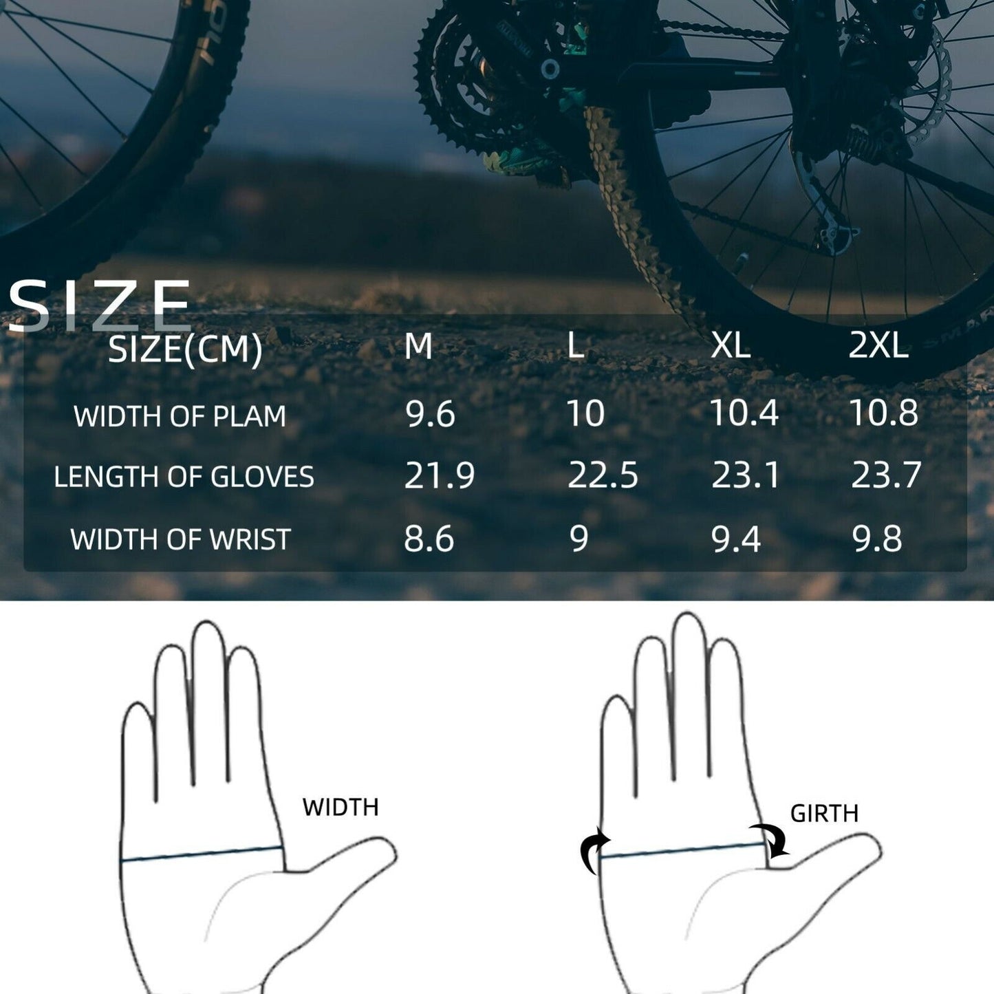 Rukavice ROCKBROS S255 Cyklistické rukavice Podzimní dotykový displej Outdoor Sports M-2XL