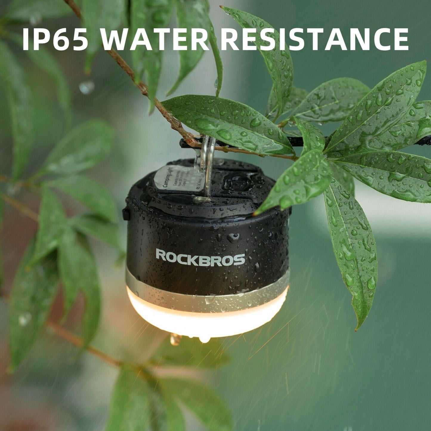 ROCKBROS Outdoor Camping Lucerna USB svítilny 600 lumenů IPX65 LED světelná baterie