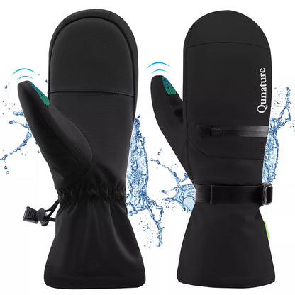 Teplé lyžařské rukavice Qunature Vodotěsné rukavice na snowboard XS-XL ženy/muži