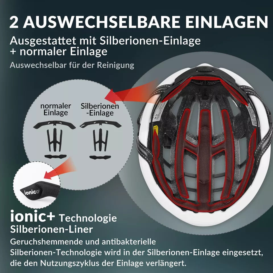 ROCKBROS cyklistická helma silniční kolo PC + EPS 54-58 cm cyklistická helma dámská pánská tlumení nárazů