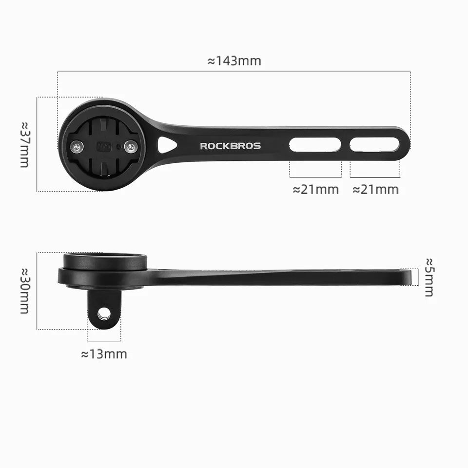 ROCKBROS Cyklistický počítač GPS Adaptér na světlo na kolo GoPro Carbon Fiber