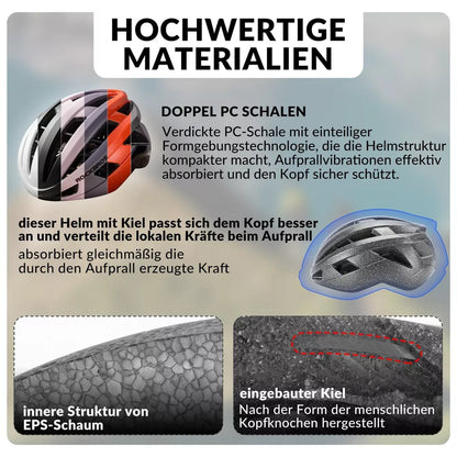 ROCKBROS cyklistická helma silniční kolo PC + EPS 54-58 cm cyklistická helma dámská pánská tlumení nárazů