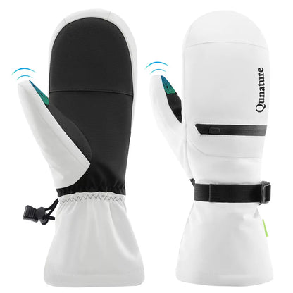 Teplé lyžařské rukavice Qunature Vodotěsné rukavice na snowboard XS-XL ženy/muži